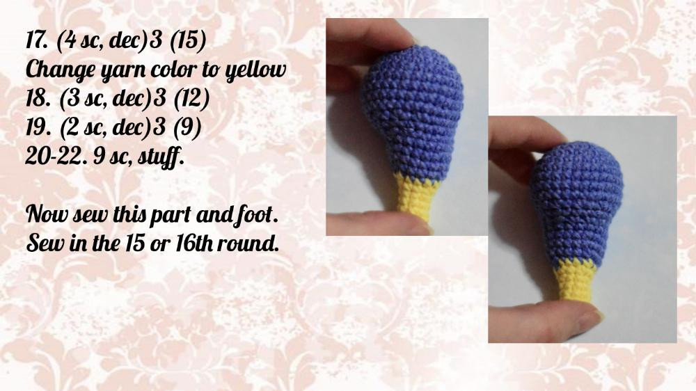 English Crochet Pattern The Blue Bird