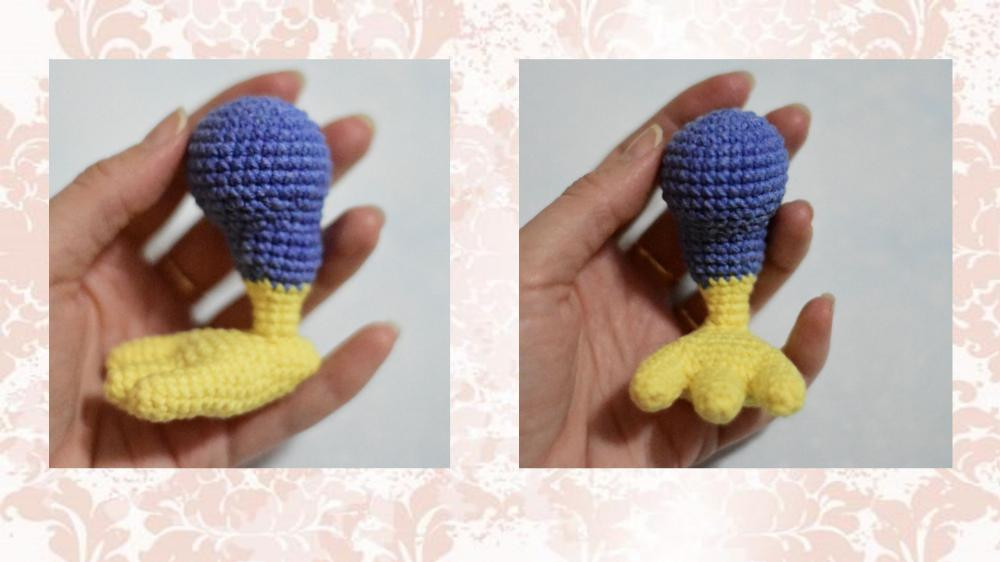 English Crochet Pattern The Blue Bird