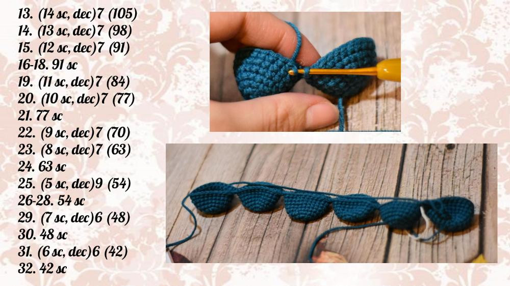 English Crochet Pattern The Blue Bird