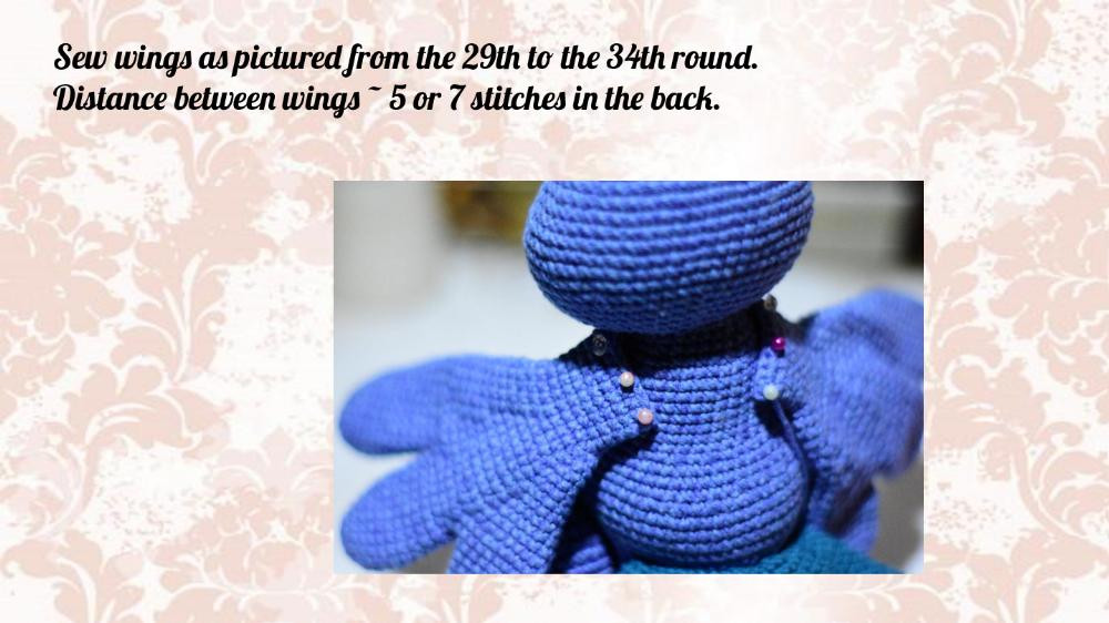 English Crochet Pattern The Blue Bird