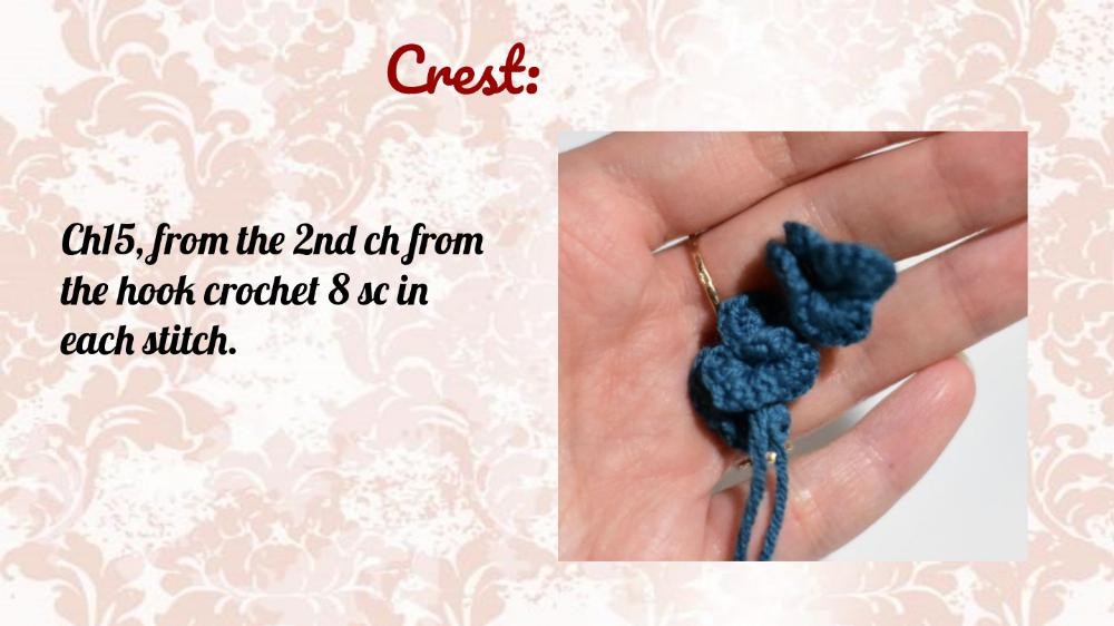 English Crochet Pattern The Blue Bird