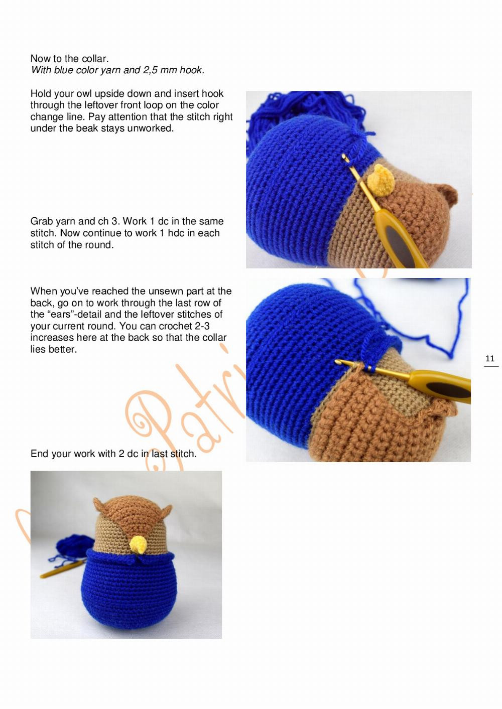 firette the owl crochet pattern