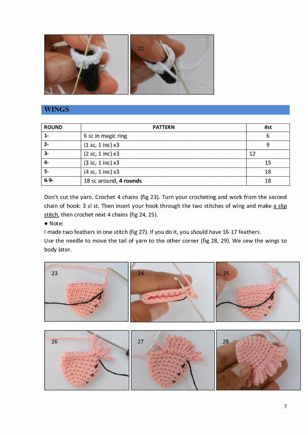 Flamingo crochet pattern