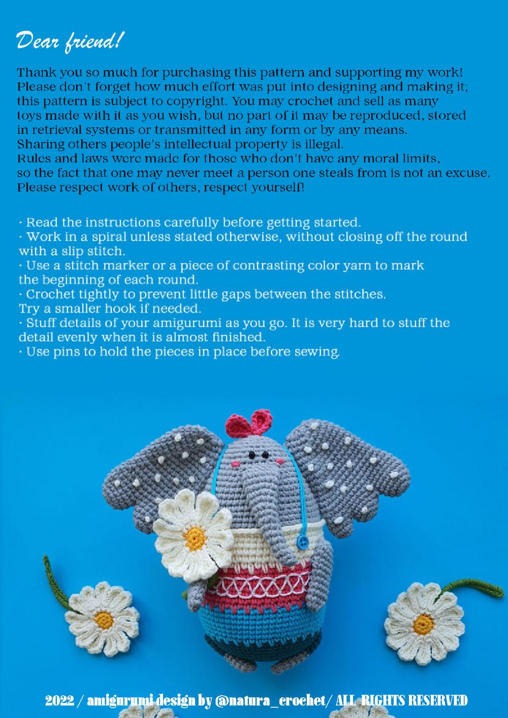 florence the elephant crochet pattern