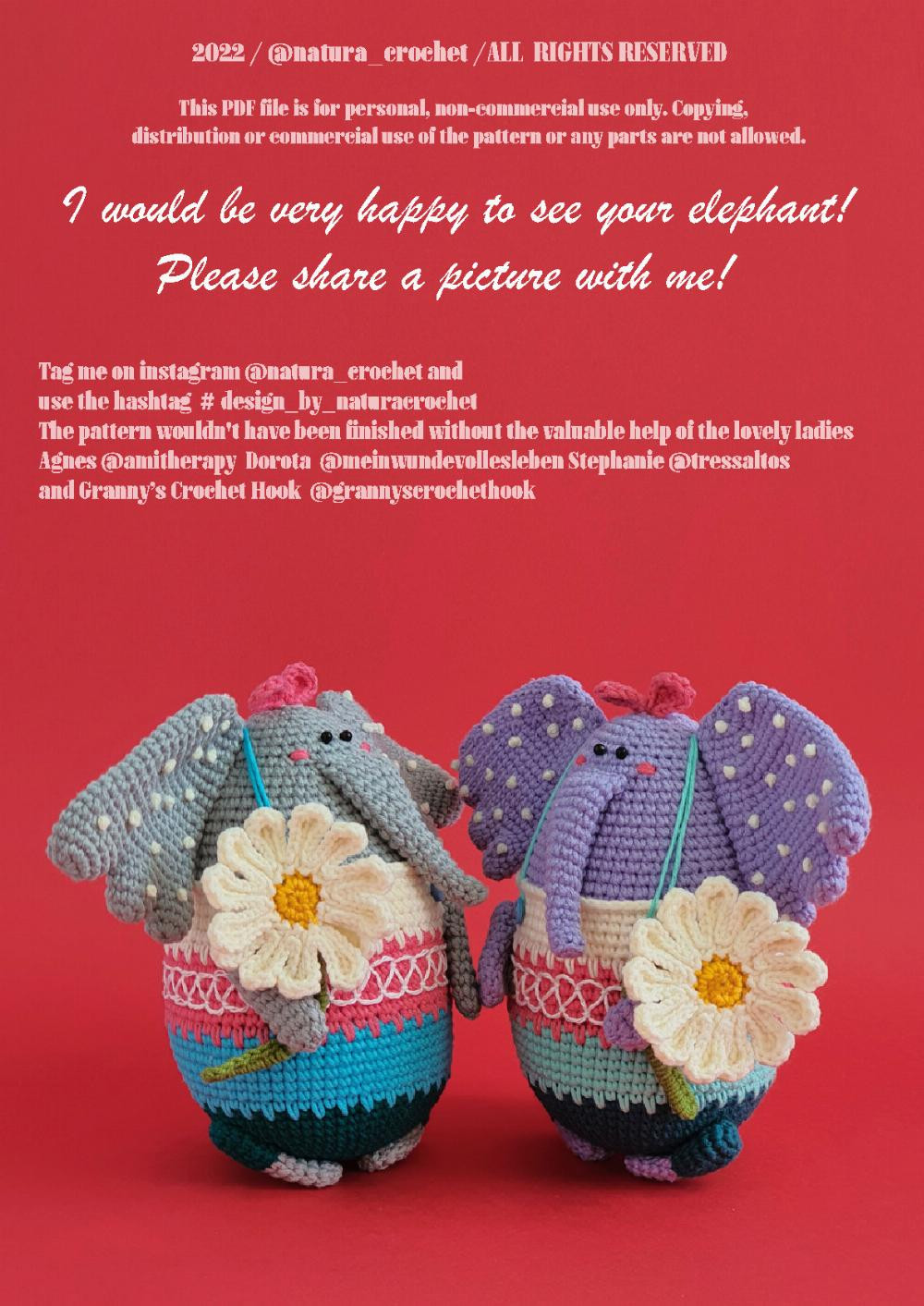 florence the elephant crochet pattern