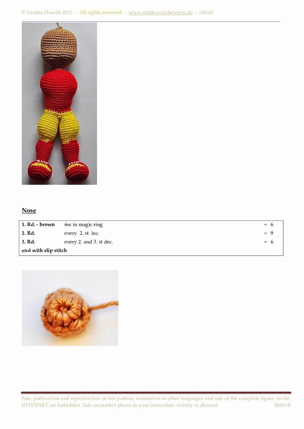 footballer crochet pattern