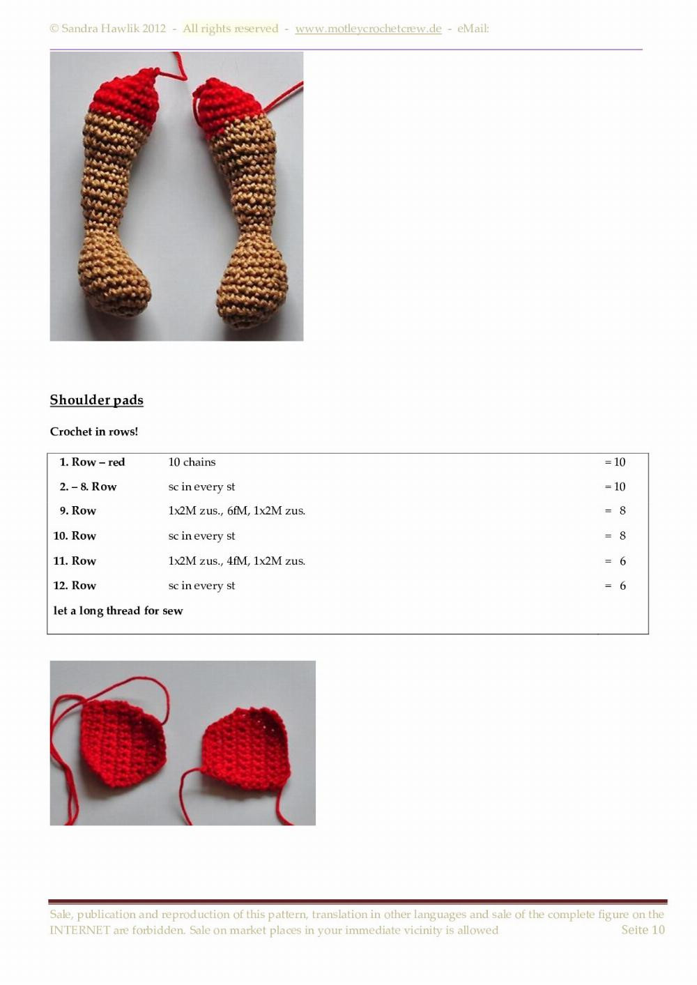 footballer crochet pattern