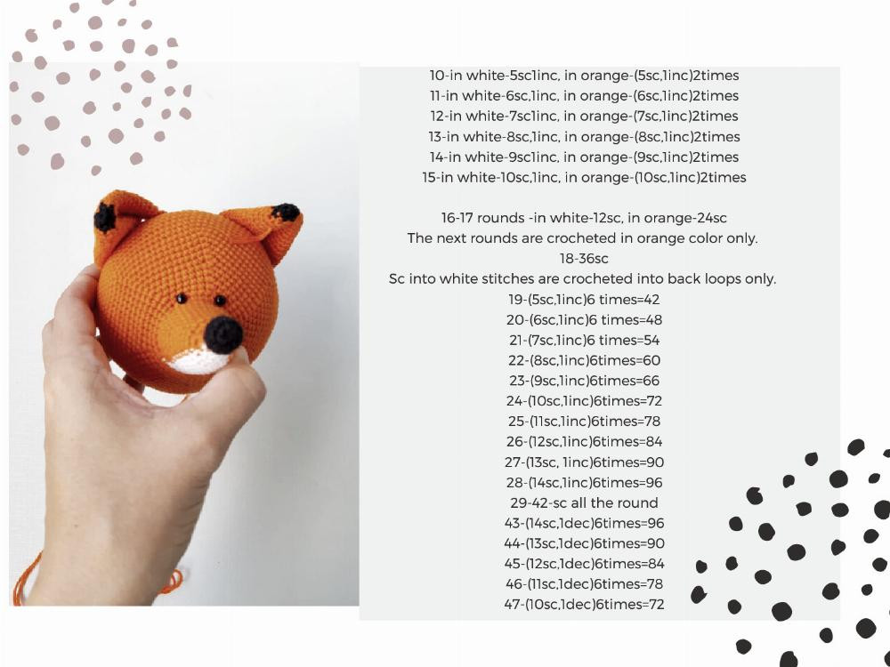 FOX CROCHET PATTERN (WITHOUT CLOTHES)