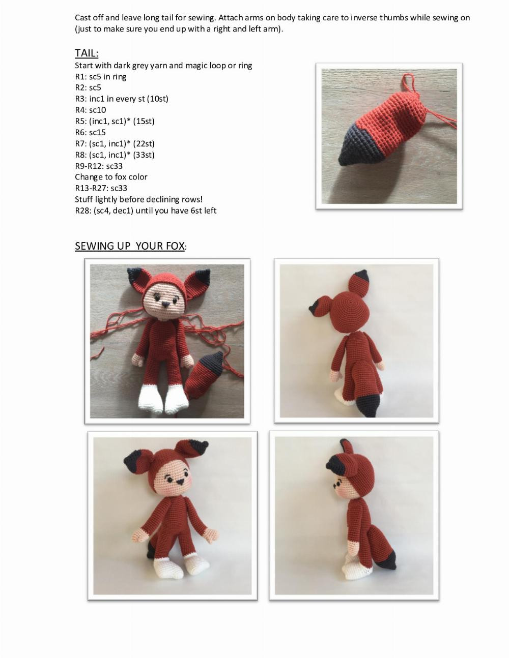 Fox Munchkin crochet pattern