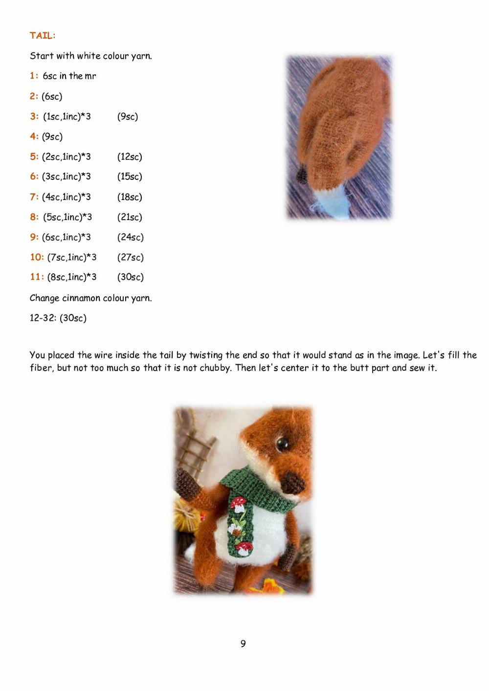 FOX VULPES crochet pattern