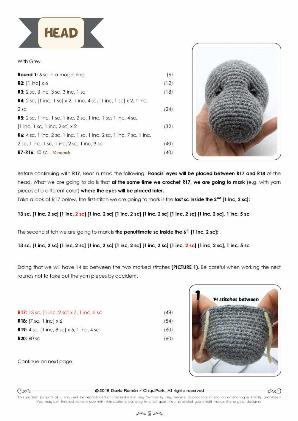 francis the hippo crochet pattern