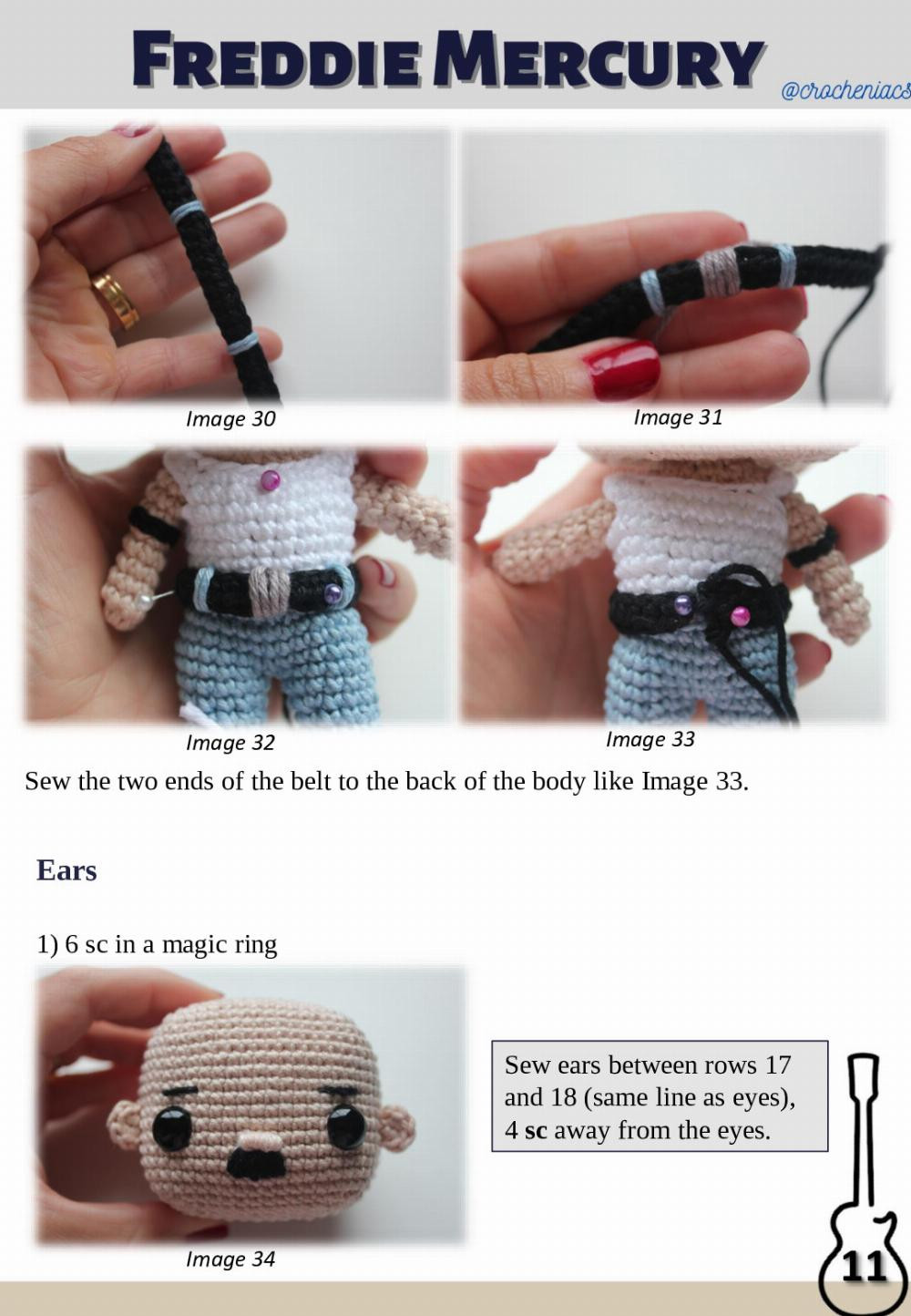 freddie mercurry doll crochet pattern