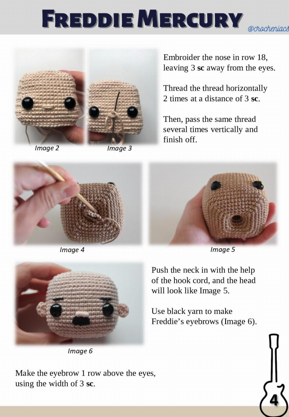 freddie mercurry doll crochet pattern