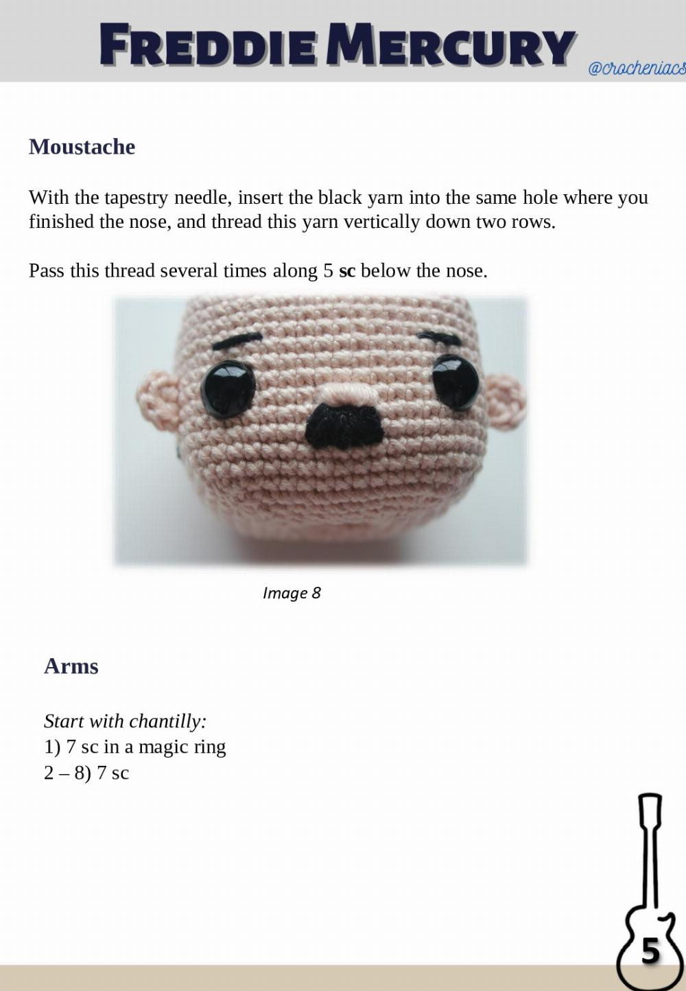 freddie mercurry doll crochet pattern