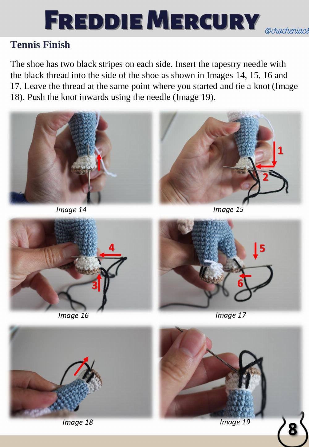 freddie mercurry doll crochet pattern