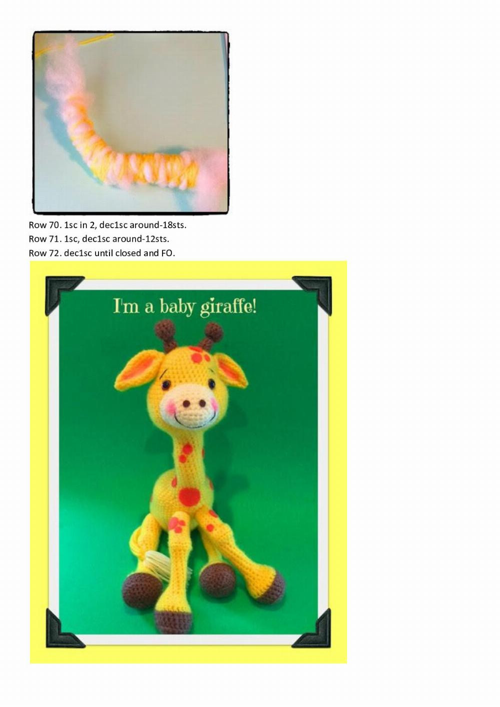 Free Baby Giraffe Crochet Doll Pattern