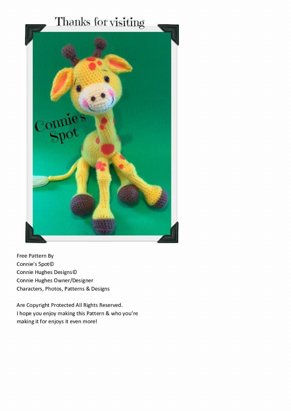 Free Baby Giraffe Crochet Doll Pattern