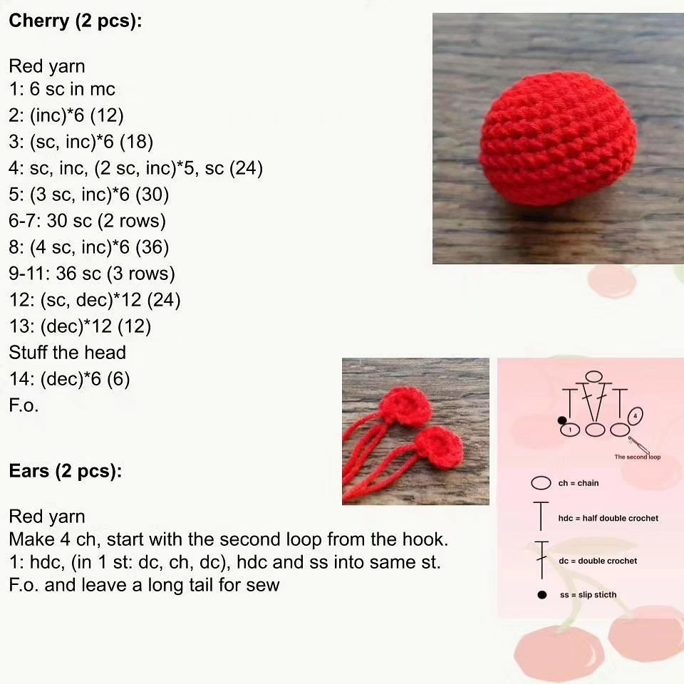 free crochet pattern strawberry bear