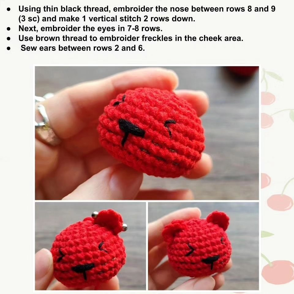 free crochet pattern strawberry bear