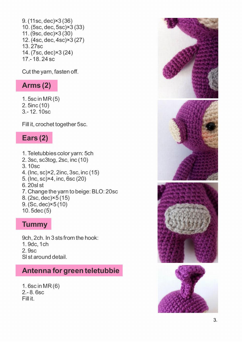 free crochet pattern teletubbies