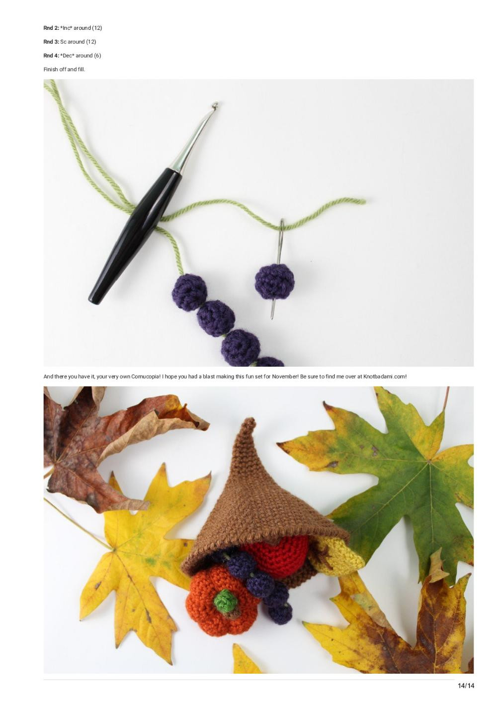 Free Crochet Thanksgiving Cornucopia