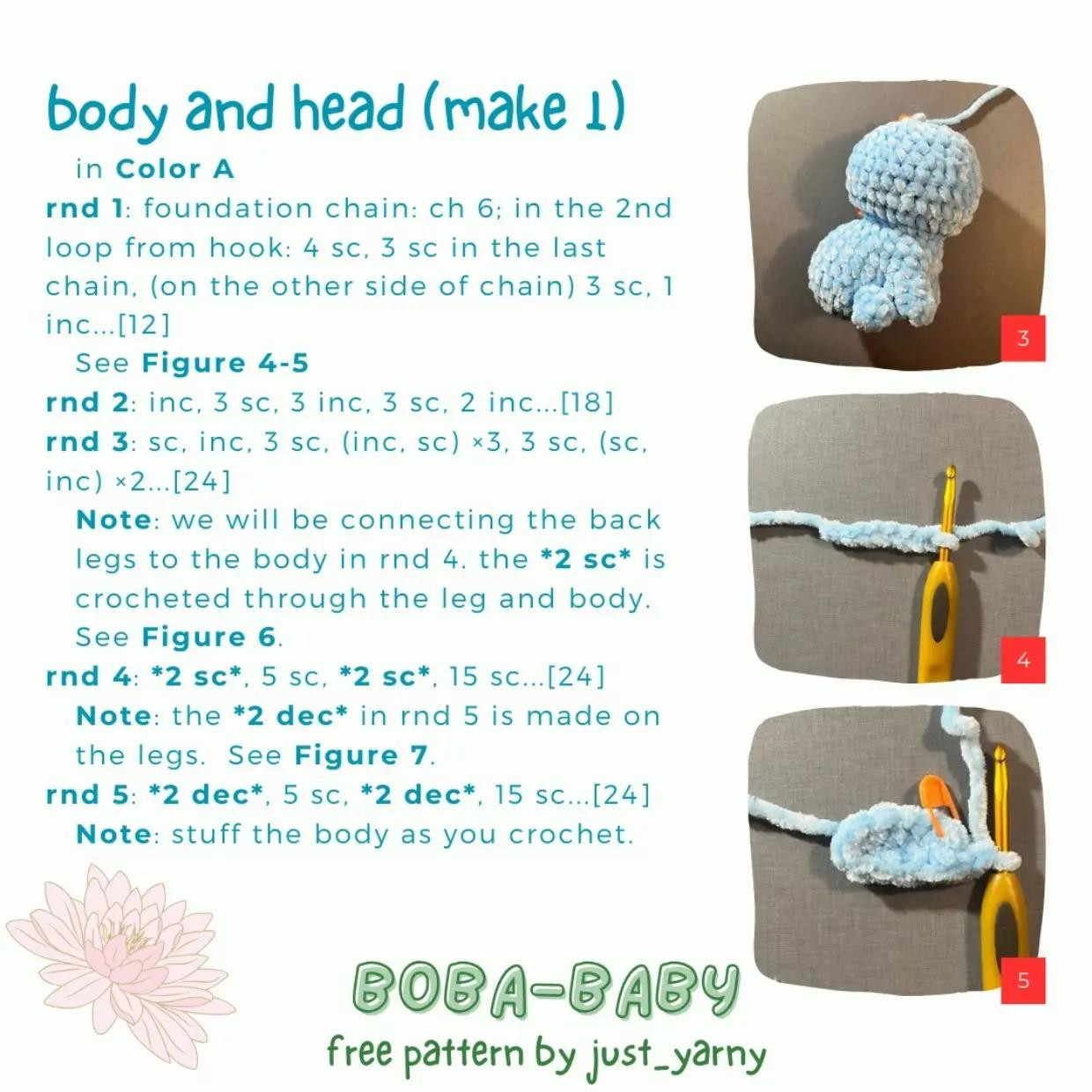 free pattern boba baby