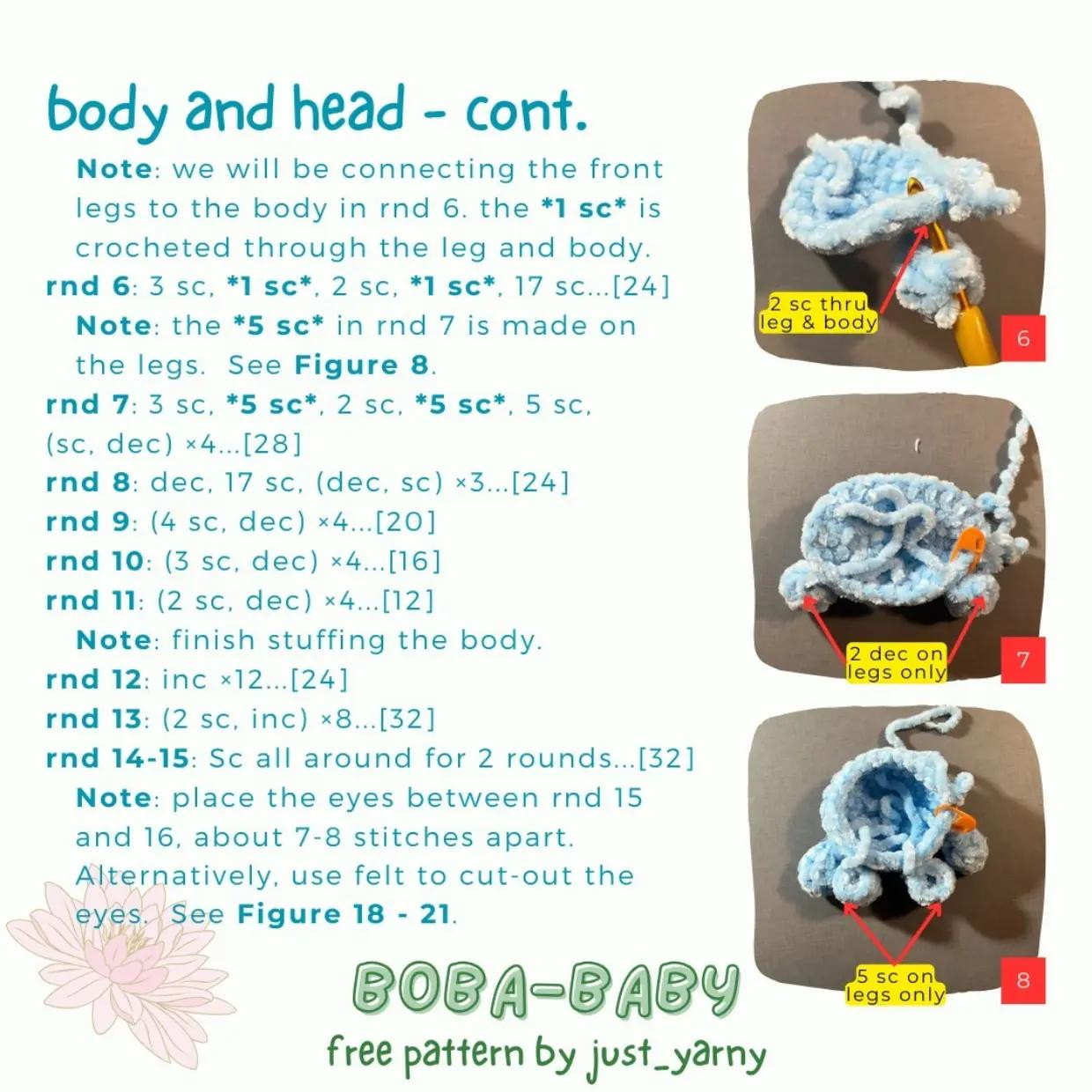 free pattern boba baby