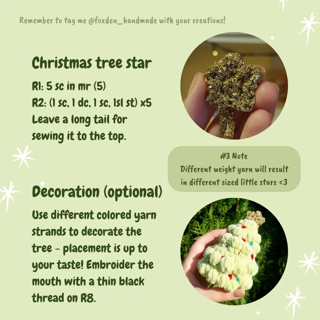 ⋆꙳•̩̩͙❅*̩̩͙free pattern - christmas tree 🎄✨️ amigurumi