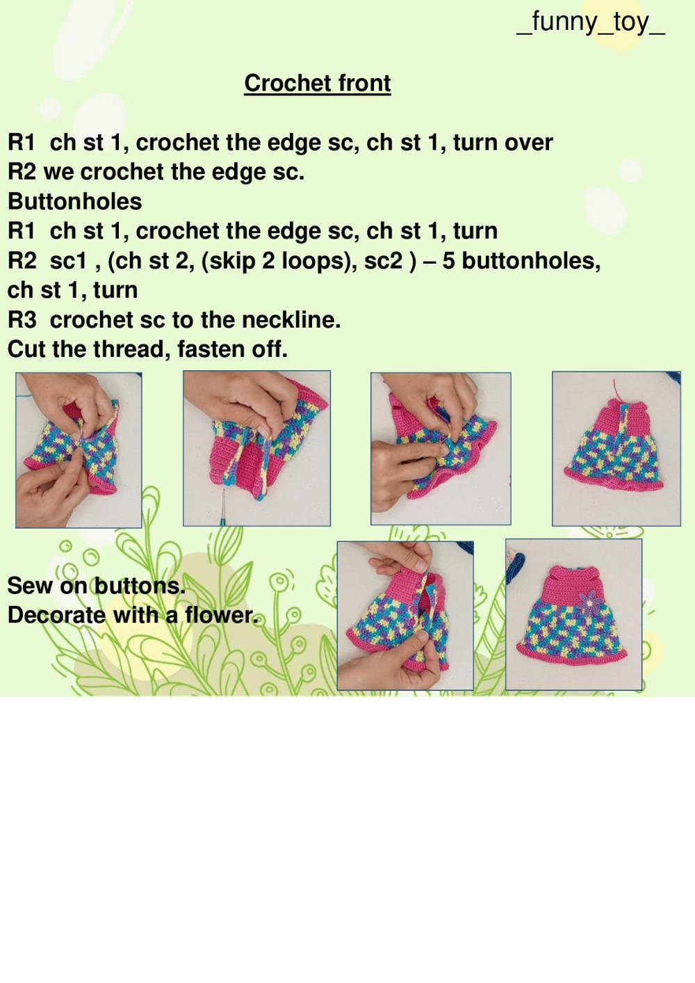 FREE PATTERN Doll clothes