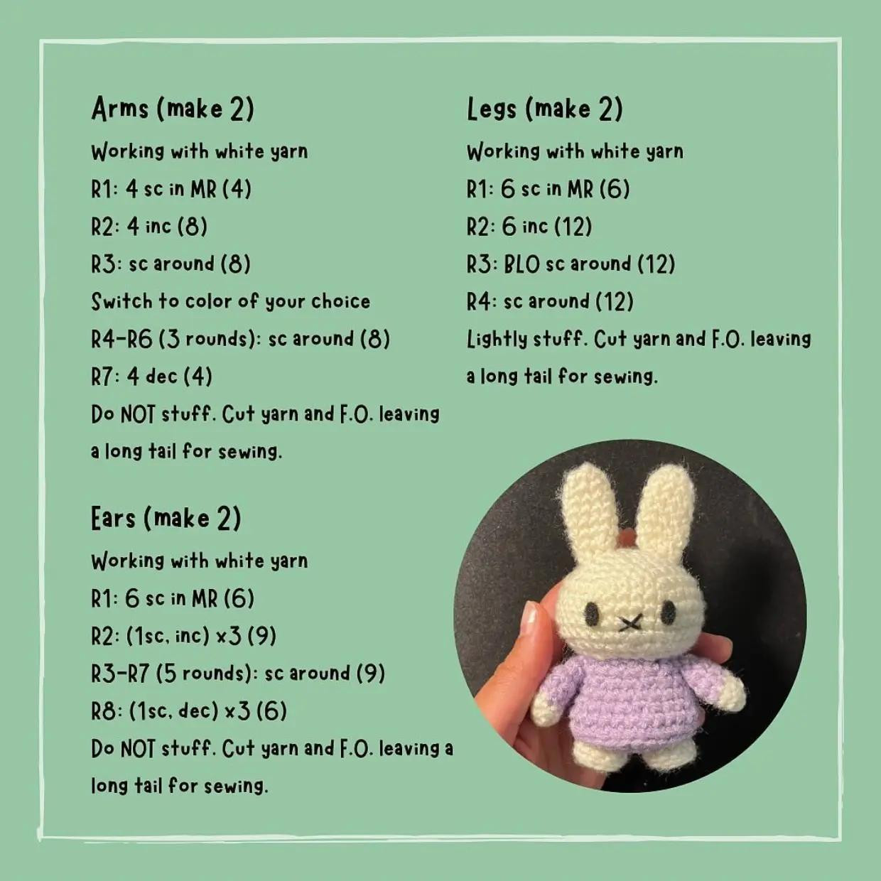 free pattern miffy