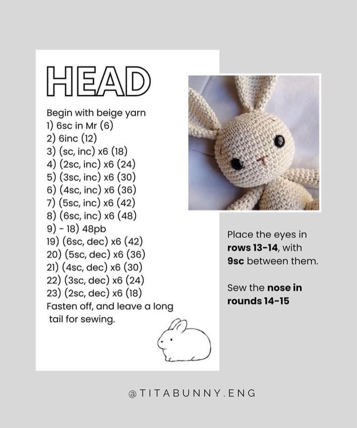 free pattern tita bunny