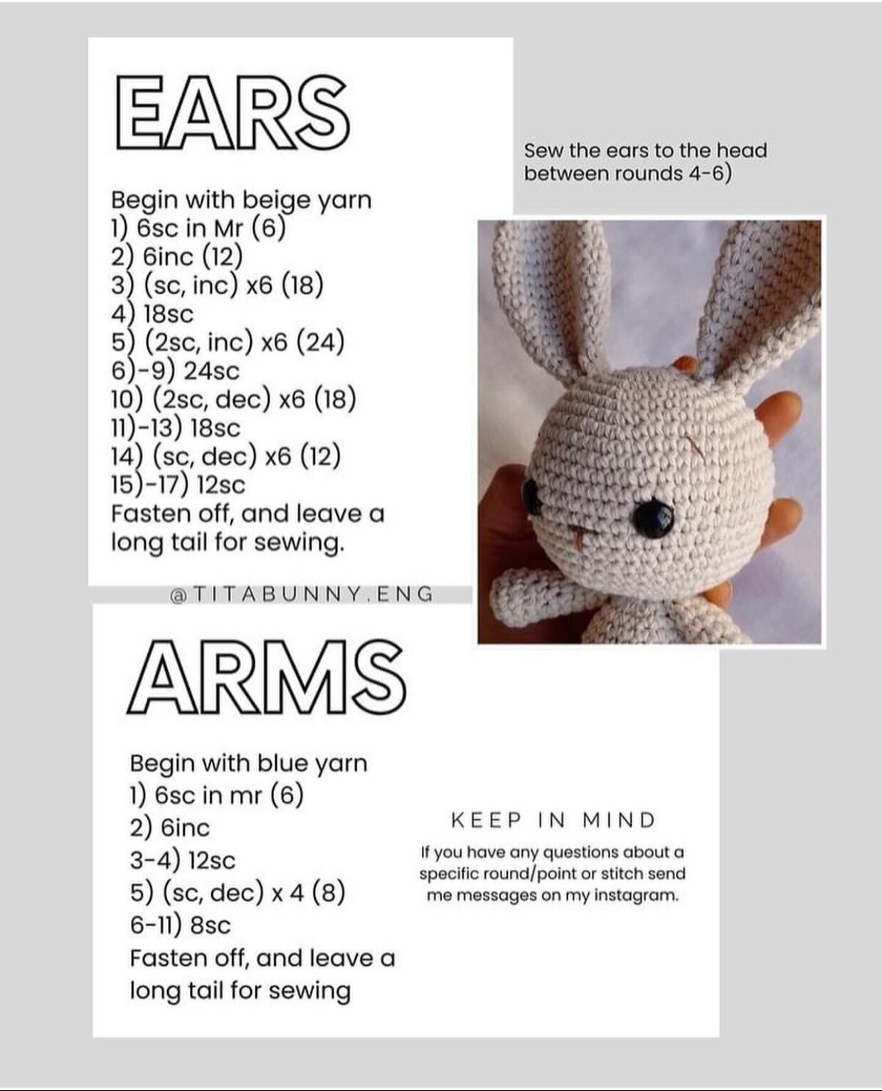 free pattern tita bunny