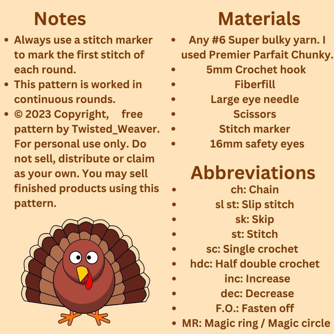 Free Turkey pattern