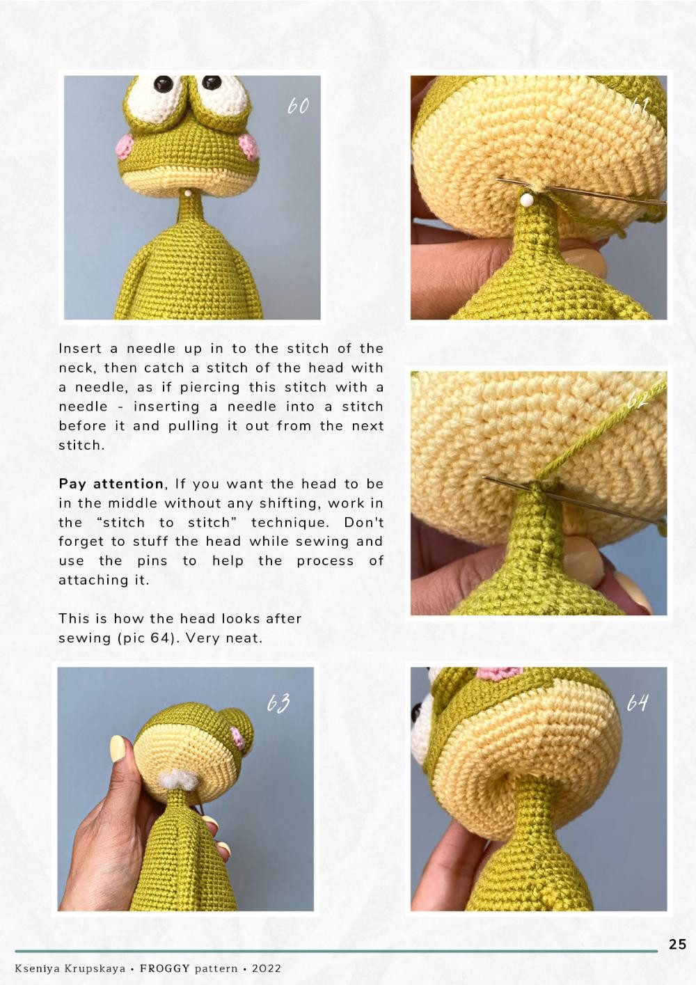 FROGGY crochet pattern frog on the beach