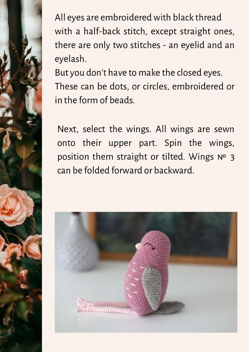 garden birds crochet pattern