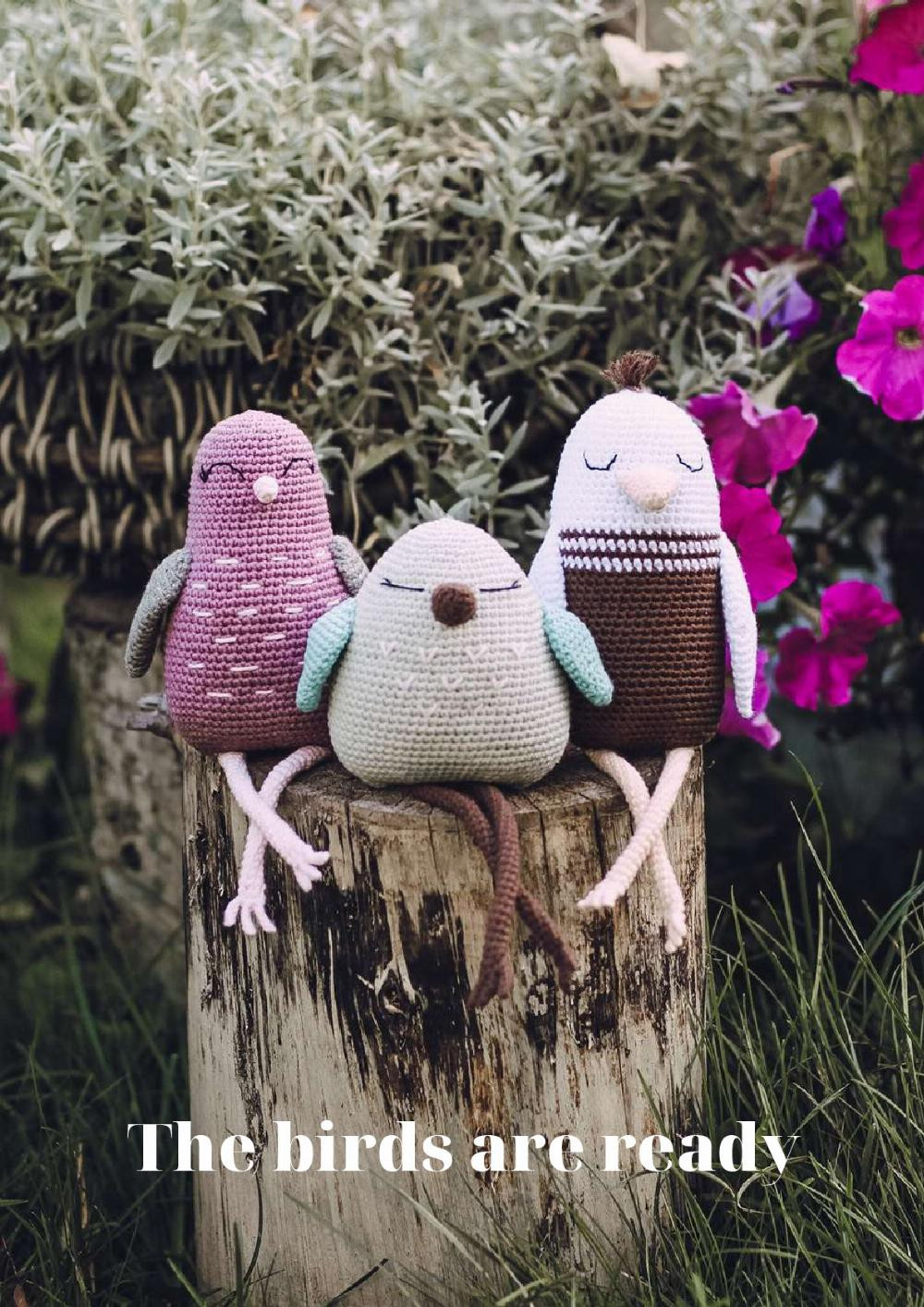 garden birds crochet pattern