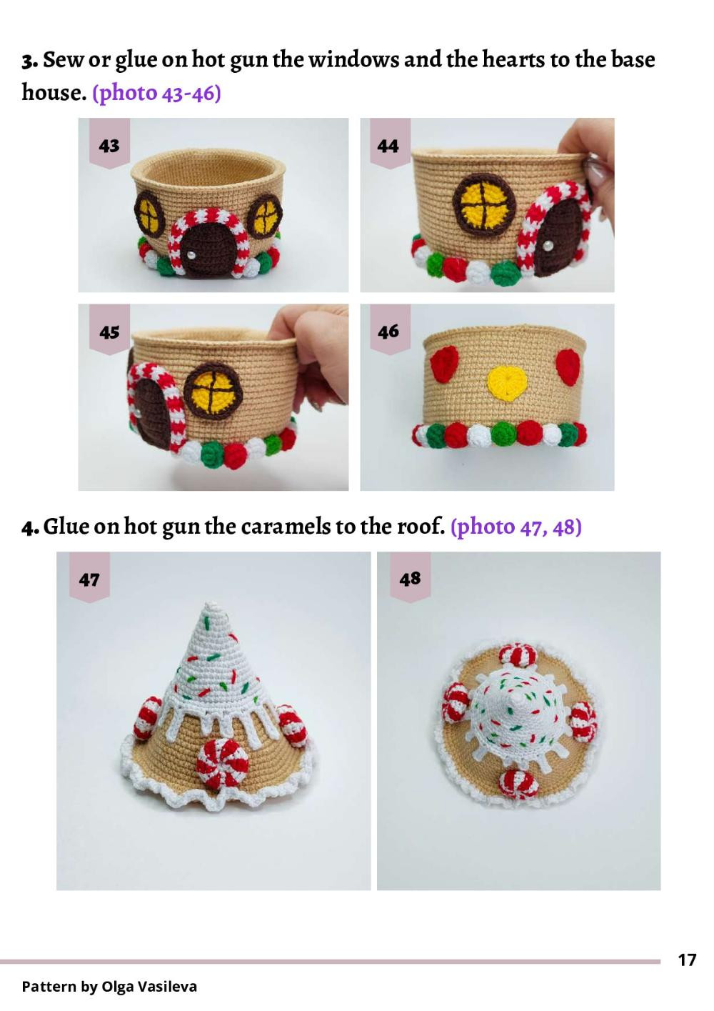 gingerbread house amigurumi crochet pattern