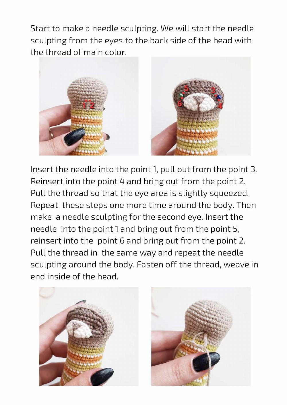 GINGERBREAD, THE FERRET CROCHET TOY PATTERN