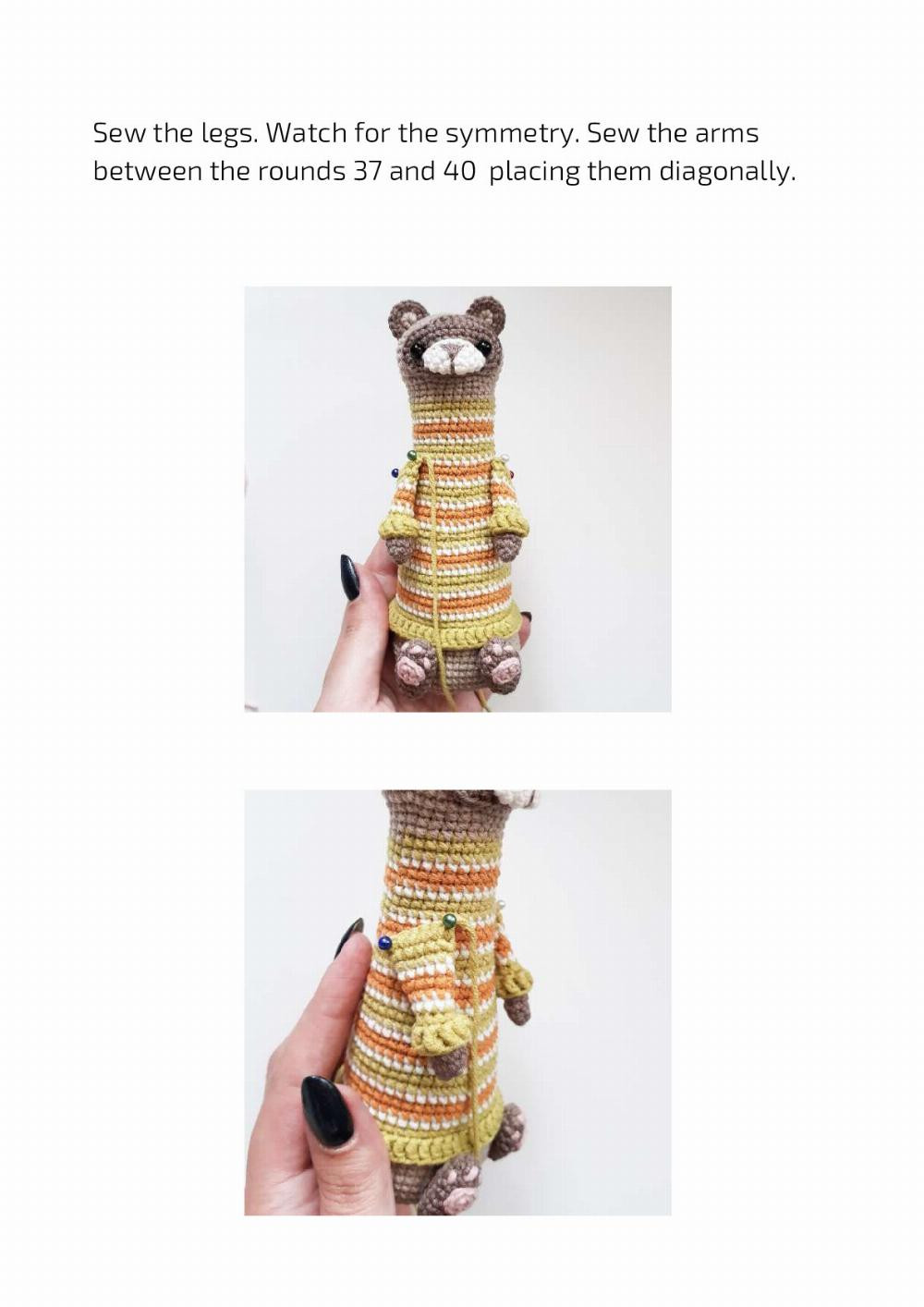 GINGERBREAD, THE FERRET CROCHET TOY PATTERN