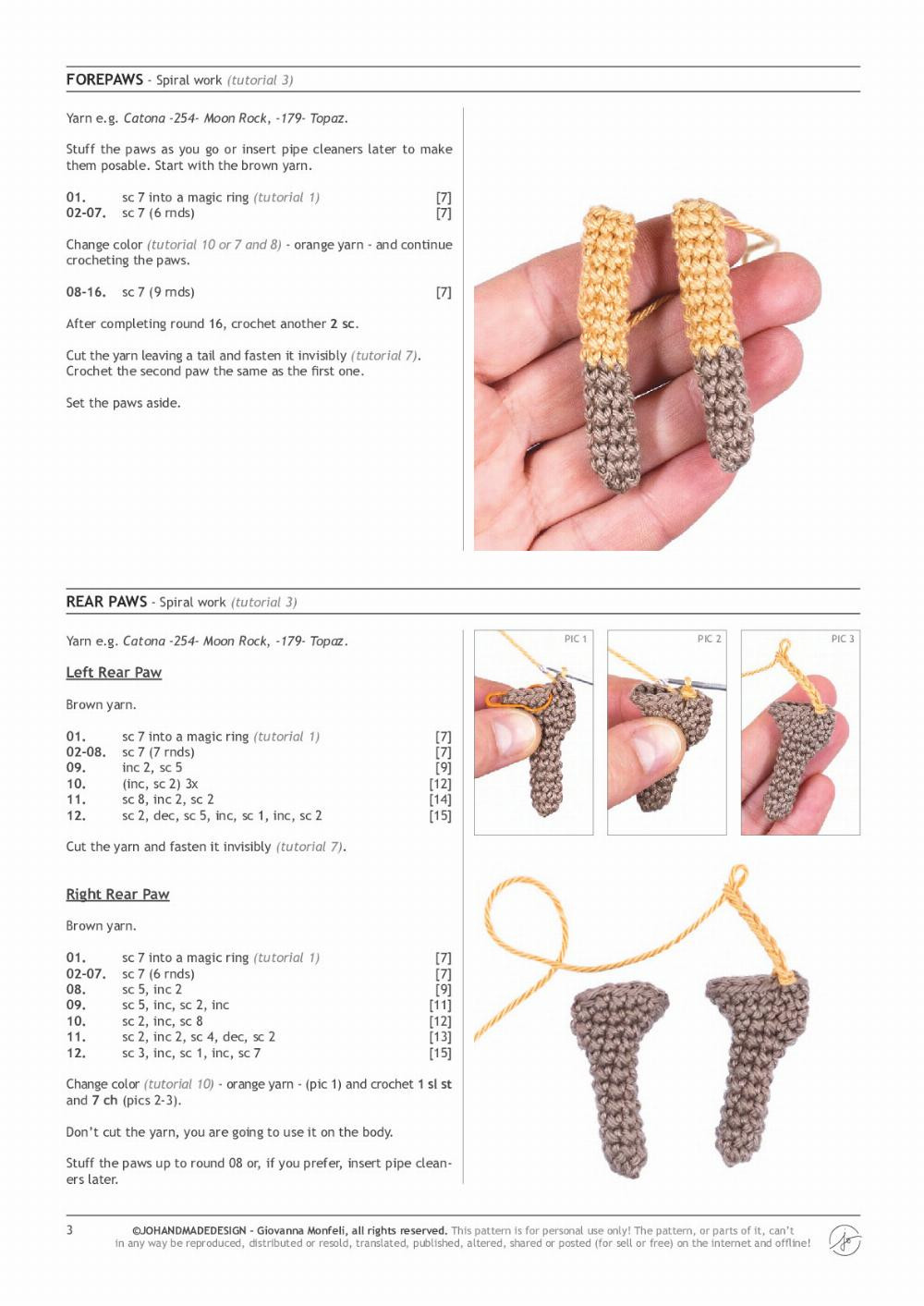 Gingerino & Penny fox crochet pattern