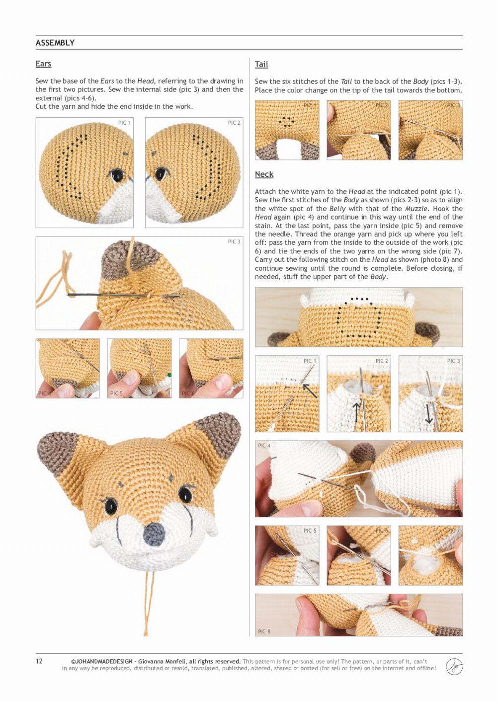 Gingerino & Penny fox crochet pattern