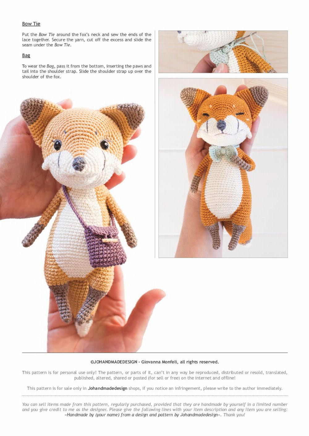 Gingerino & Penny fox crochet pattern