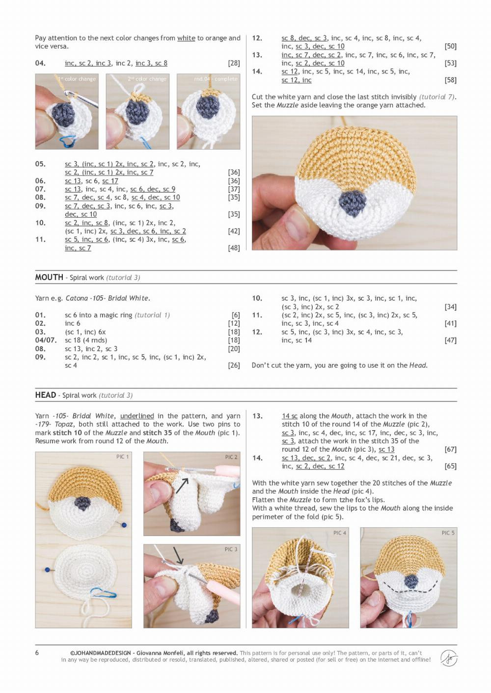 Gingerino & Penny fox crochet pattern