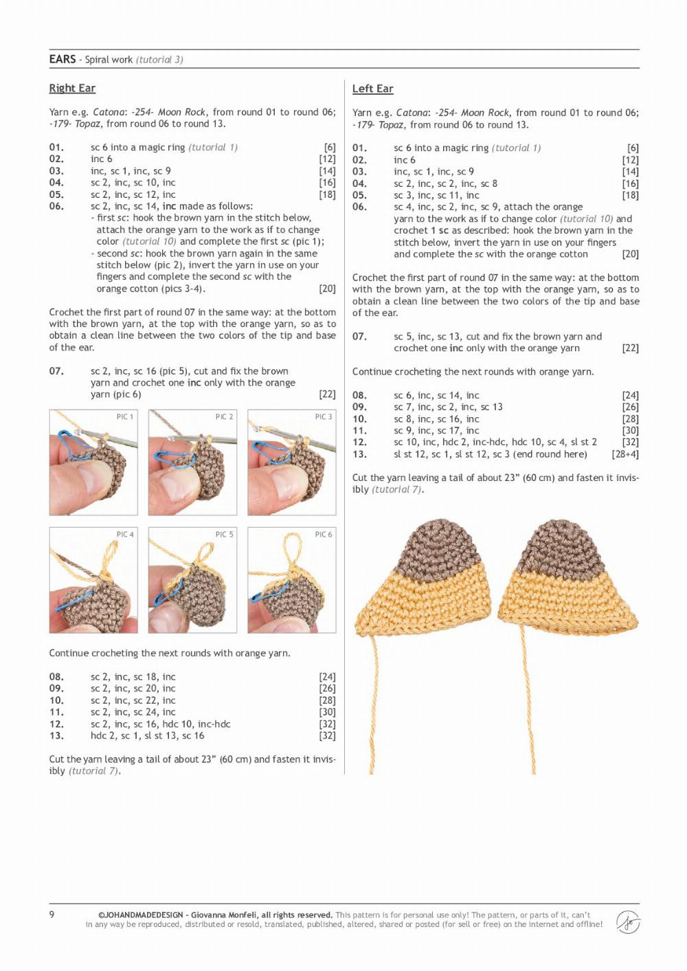 Gingerino & Penny fox crochet pattern