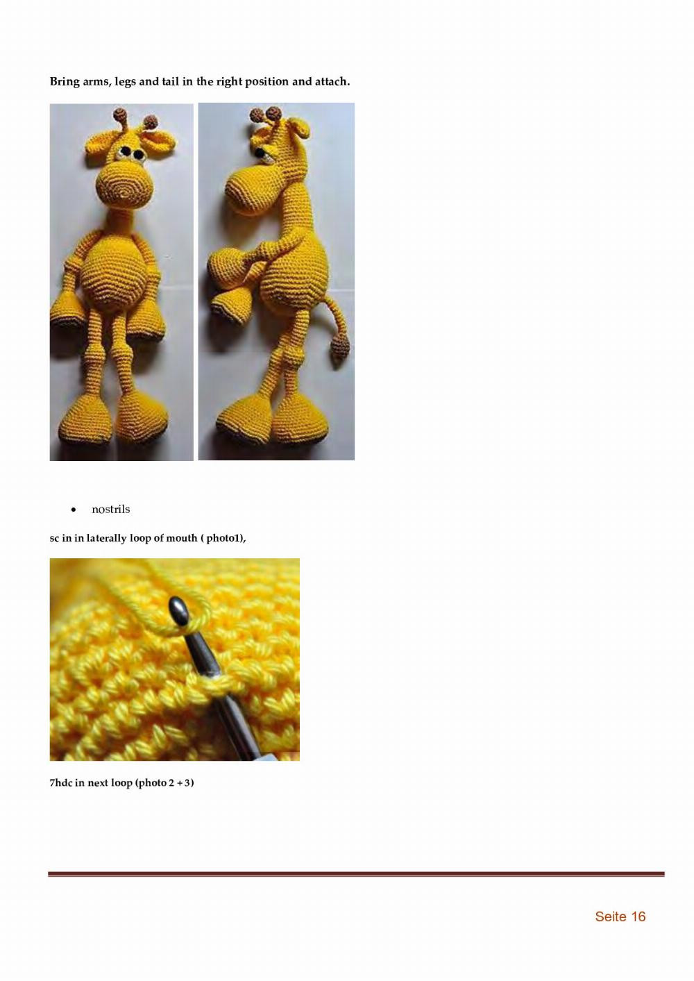 giraffe gerry crochet pattern