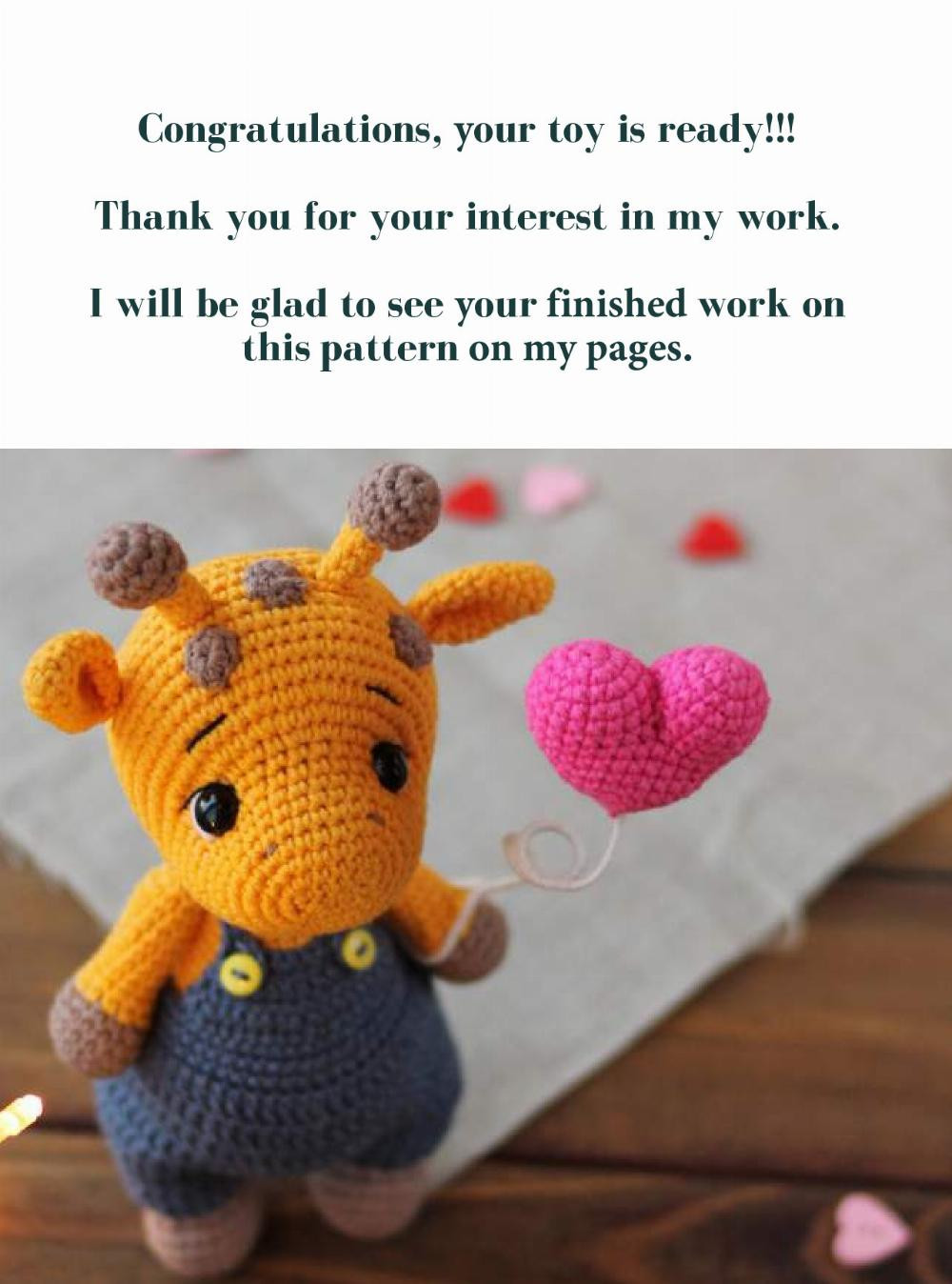 GIRAFFE MILTON crochet pattern