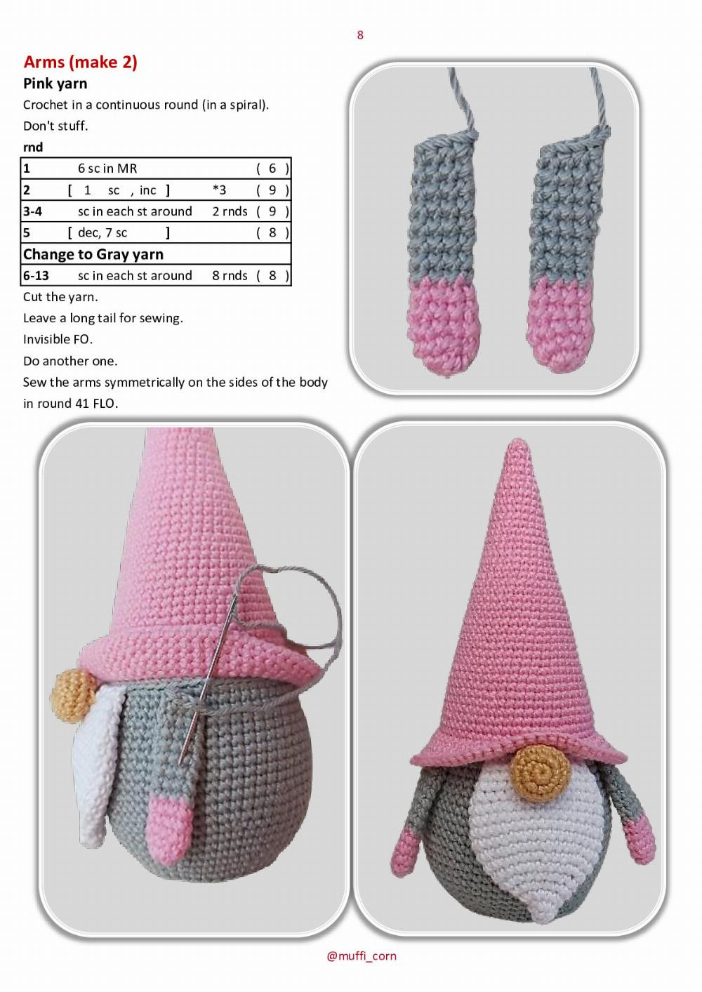 Gnome rabbit crochet pattern