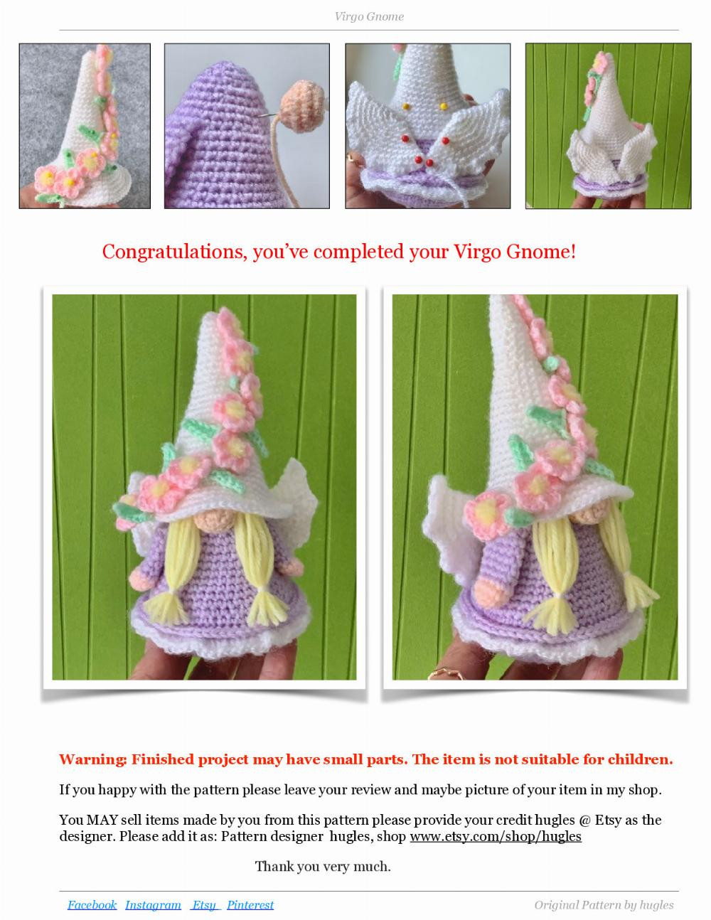 Gnome Virgo crochet pattern