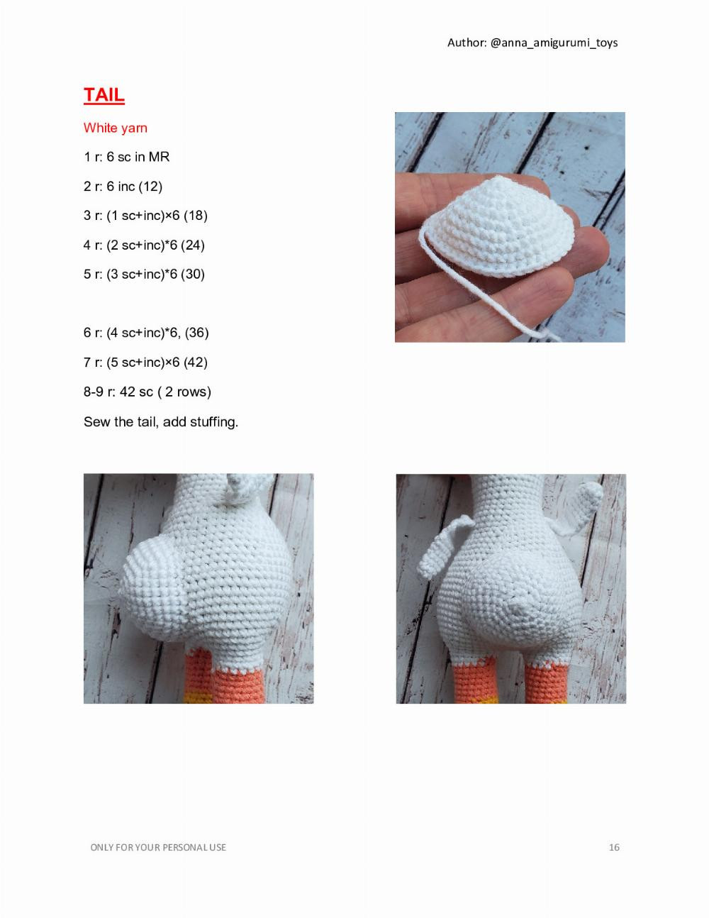 GOOSE cosplay bee crochet pattern