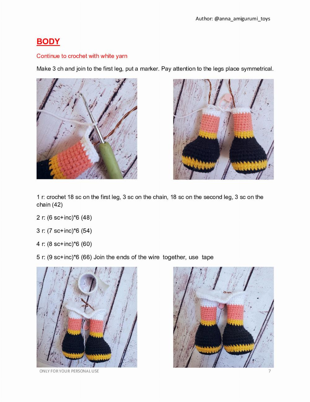 GOOSE cosplay bee crochet pattern